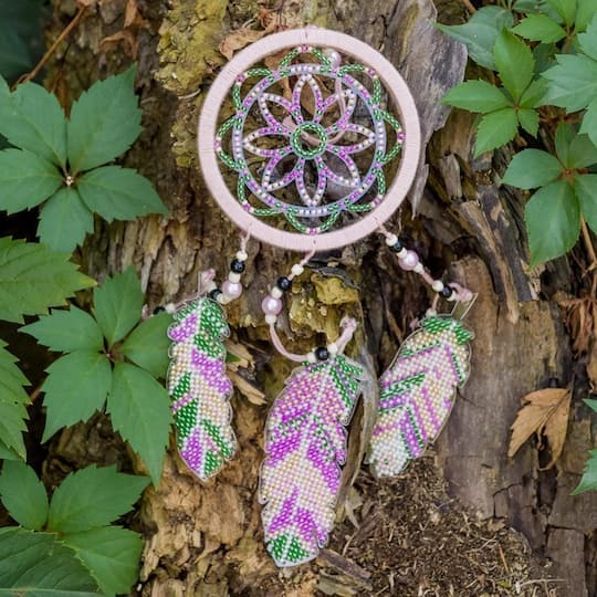 Wonderland Crafts Dream Catcher Bead Embroidery on Plastic Kit